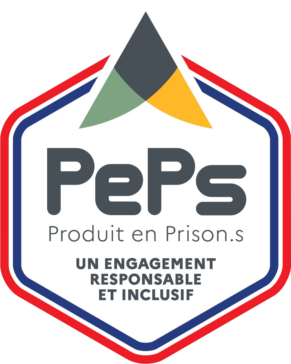 Logo du label PePs: Produit en Prison.s